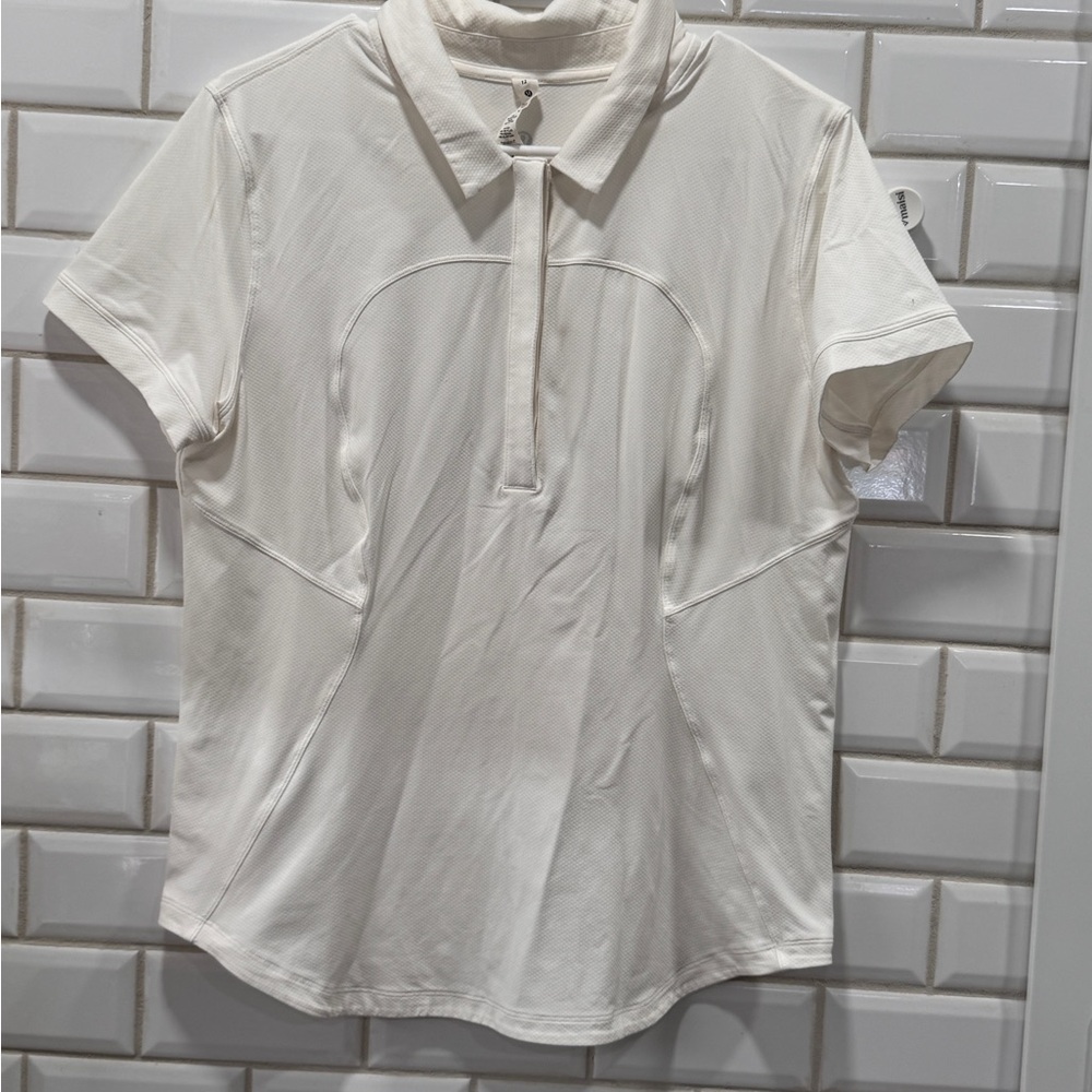 Lululemon White Polo